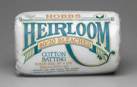 Hobbs BHL120 Batting Heirloom Premium Cotton Blend, Bleached, 120 x 120-Inch, King