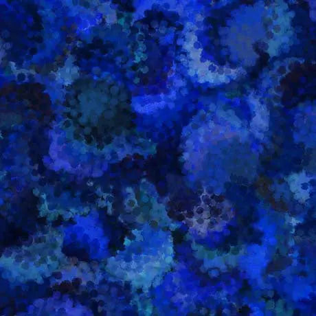 Blue Midnight Serendipity Wideback Cotton Fabric Per Yard - Linda's Electric Quilters