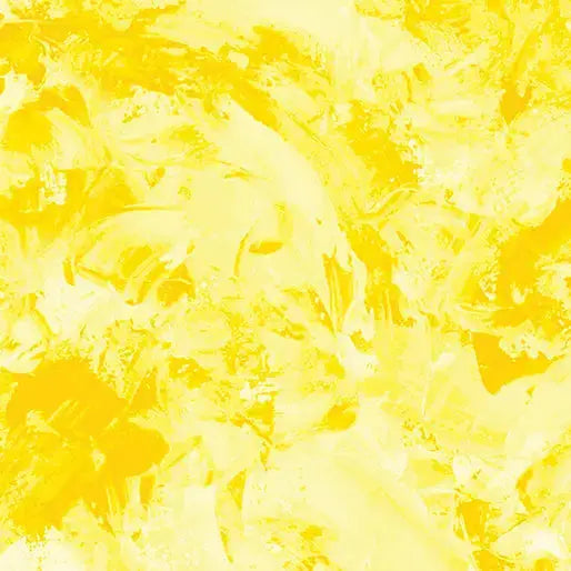 Yellow Paint Splash Sunshine Yellow Cotton Wideback Fabric ( 1 7/8 Yard Pack ) - Linda's Electric Quilters