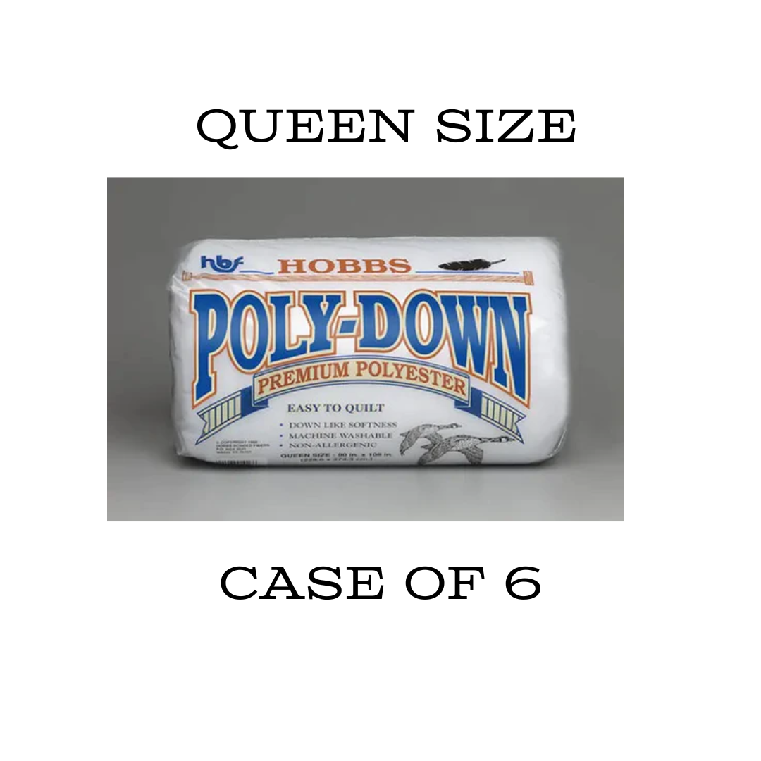 Hobbs Polydown Batting Queen Size Case Linda's Electric Quilters