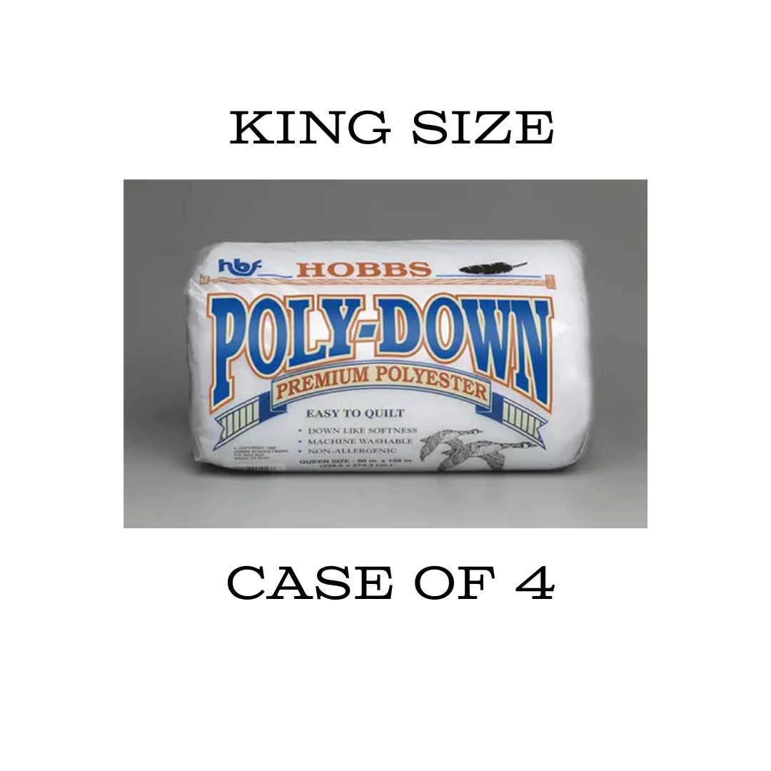 Hobbs Polydown Batting King Size Case Linda's Electric Quilters
