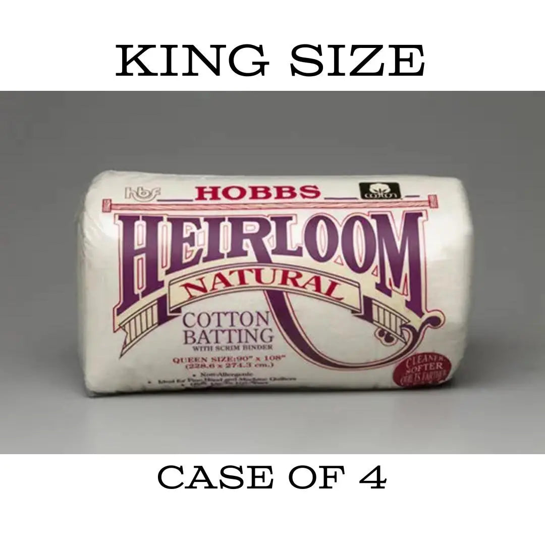Hobbs Heirloom 100% Cotton King Size Batting Case Hobbs Bonded Fibers