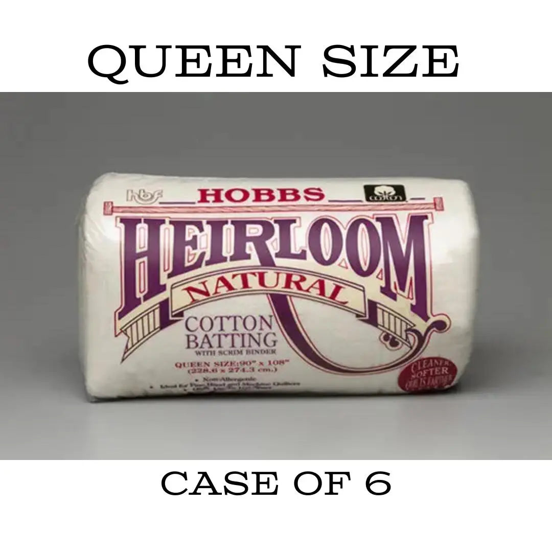 Hobbs Heirloom 100% Cotton Queen Size Batting Case Hobbs Bonded Fibers