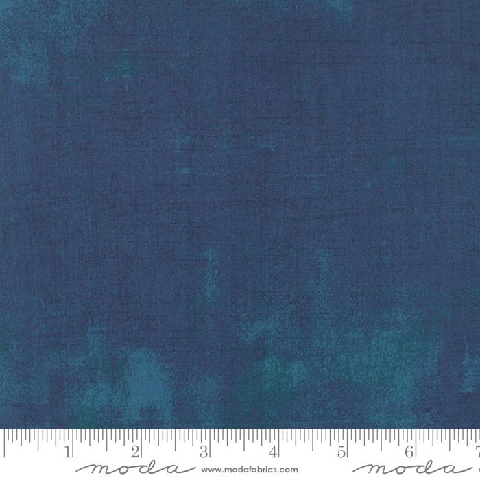 Blue Grunge Basics Prussian Blue 44"/45" Per Yard Moda Fabrics & Supplies
