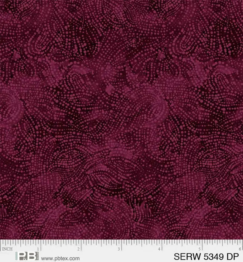 Red Wine Serenity Cotton Wideback Fabric per yard