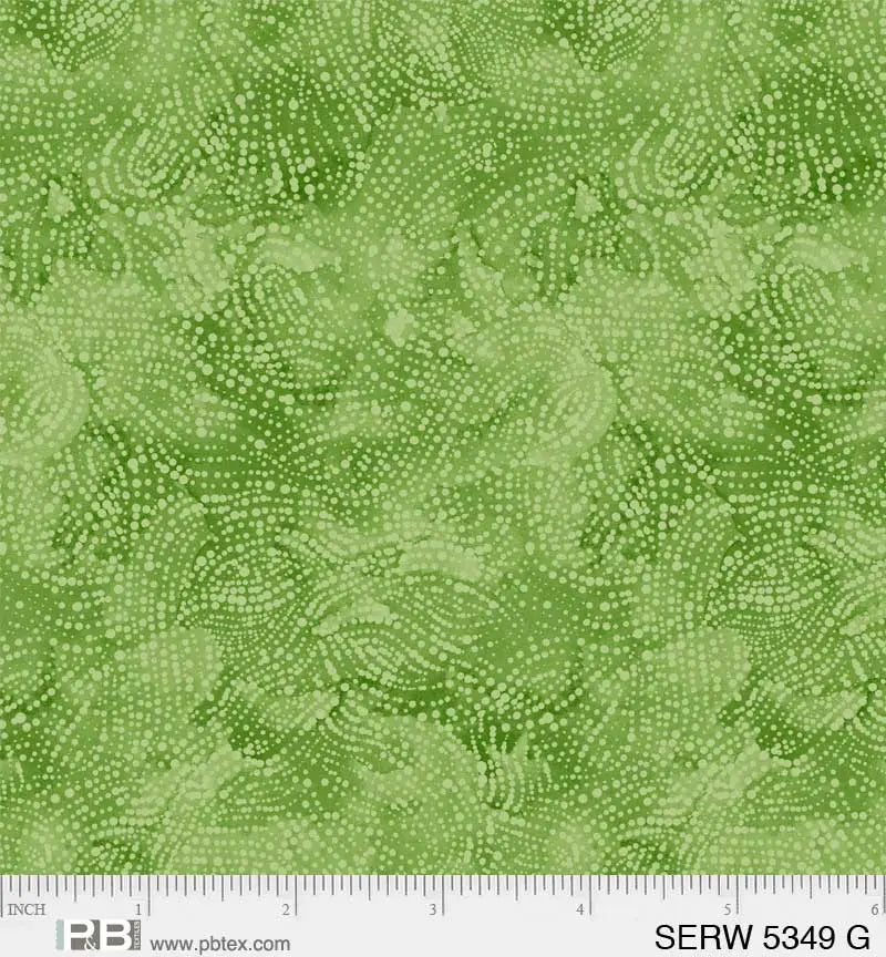 Green Aloe Serenity Cotton Wideback Fabric per yard