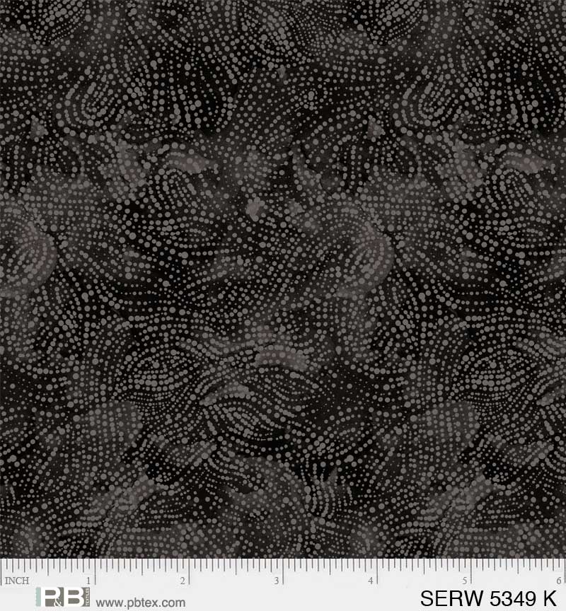 Black Serenity Cotton Wideback Fabric per yard - Linda's Electric Quilters