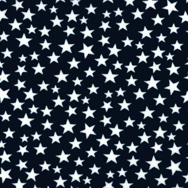 Blue Navy with Small White Stars Cotton Wideback Fabric Per Yard - Linda's Electric Quilters