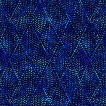 Blue Diamond Dots Cotton Wideback Fabric Per Yard