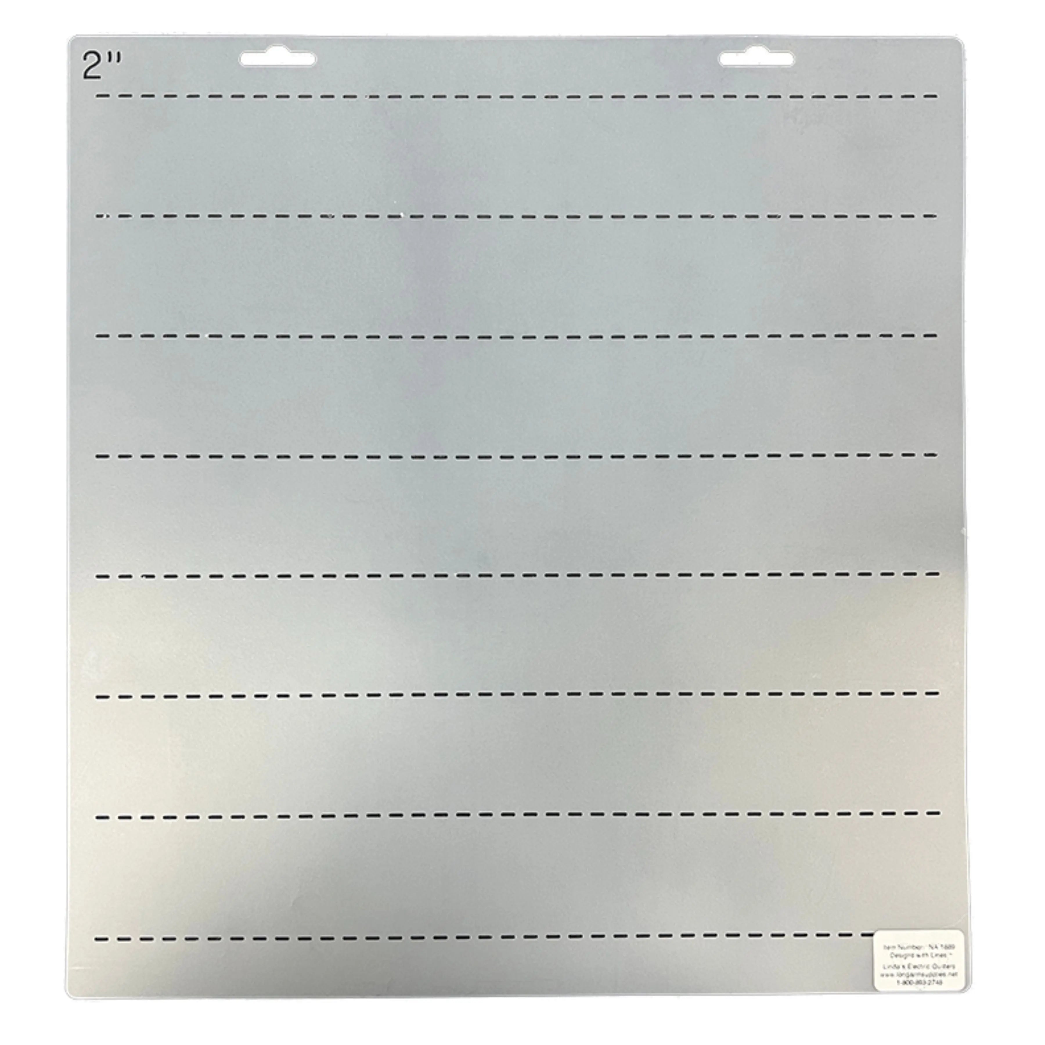 2142 2" Straight Lines 9" Stencil - Linda's Electric Quilters