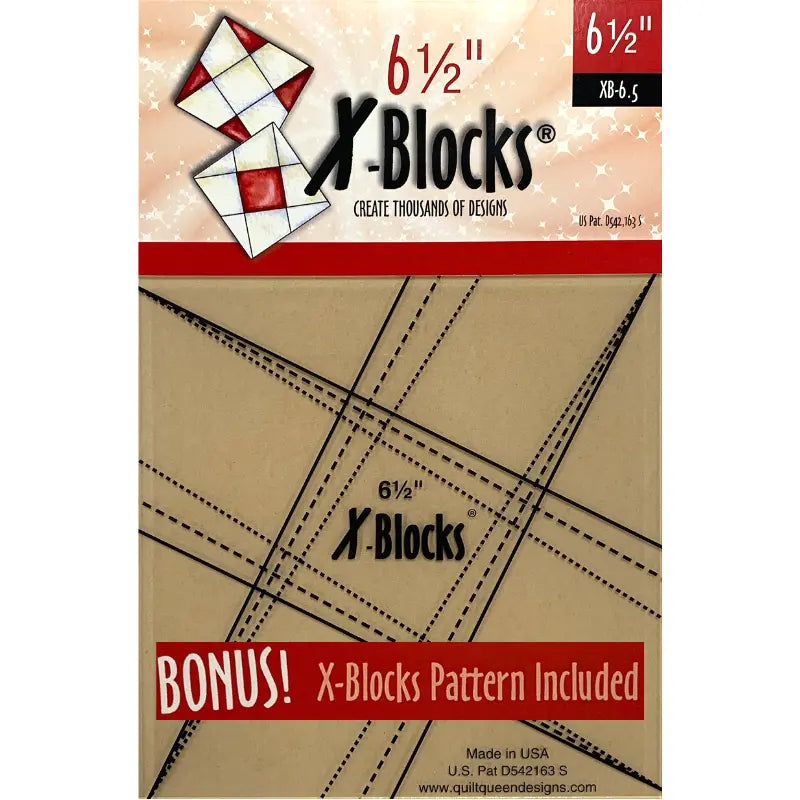 X-Block 6.5 Template - Linda's Electric Quilters