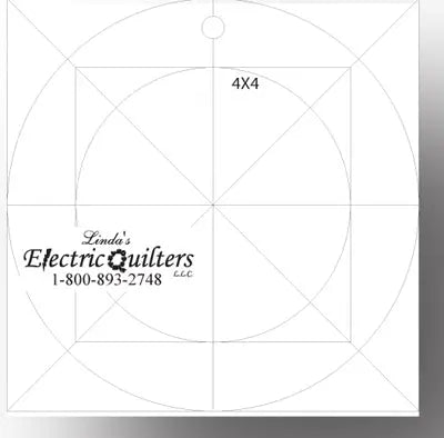 6" x 6" Square Template - Linda's Electric Quilters