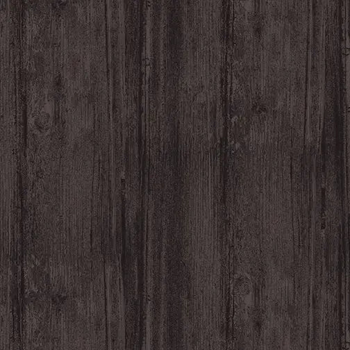 Black Gunmetal Washed Wood Flannel Wideback Fabric Per Yard