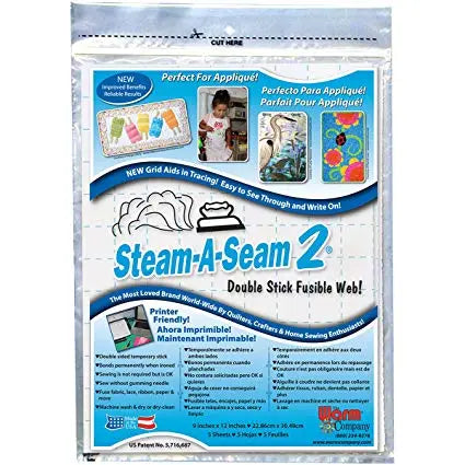 Steam-A-Seam 2 Fusible Sheets - Linda's Electric Quilters