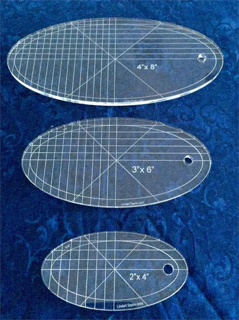 Oval Templates Set of 3 - Linda's Electric Quilters