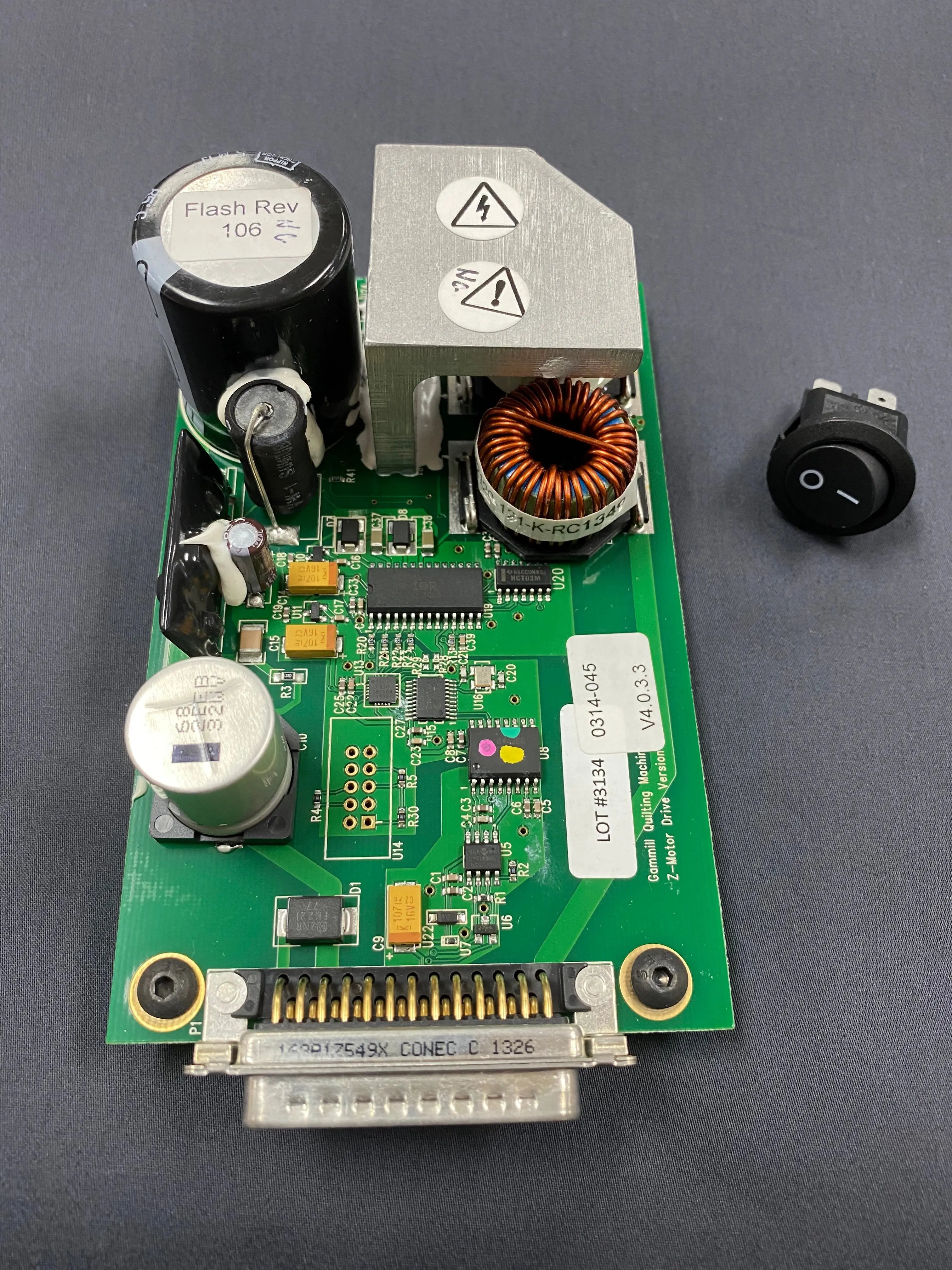 Gammill Vision Z Motor Drive Board & Switch - Linda's Electric Quilters