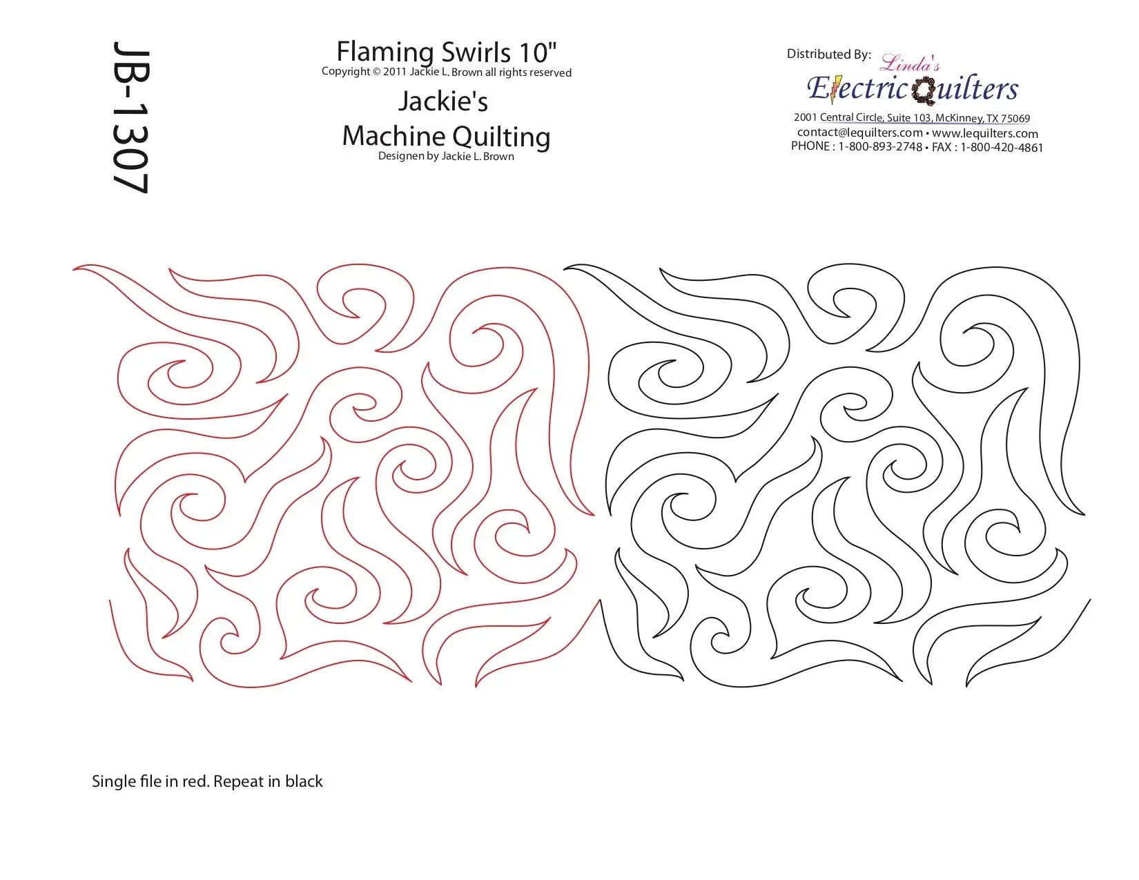 1307 Flaming Swirls Pantograph by Jackie Brown