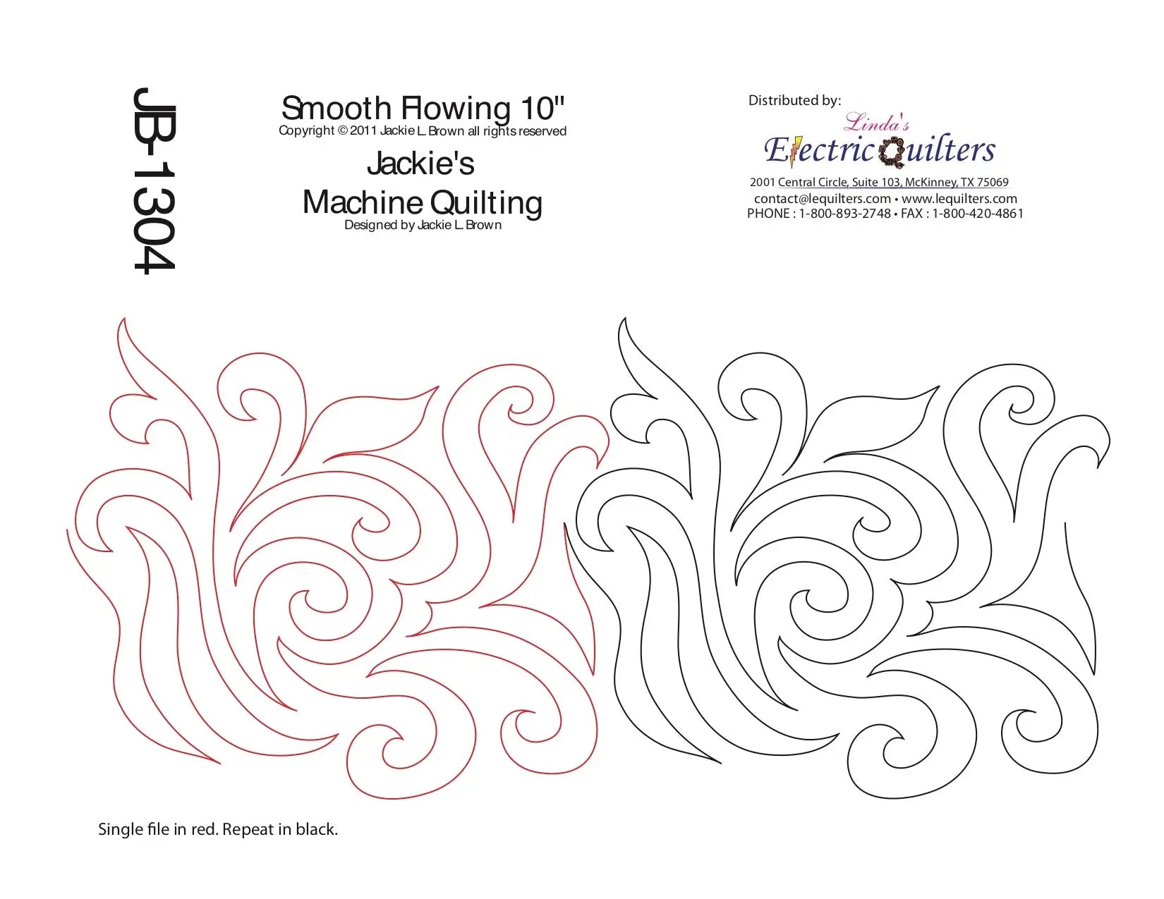1304 Smooth Flowing Pantograph by Jackie Brown