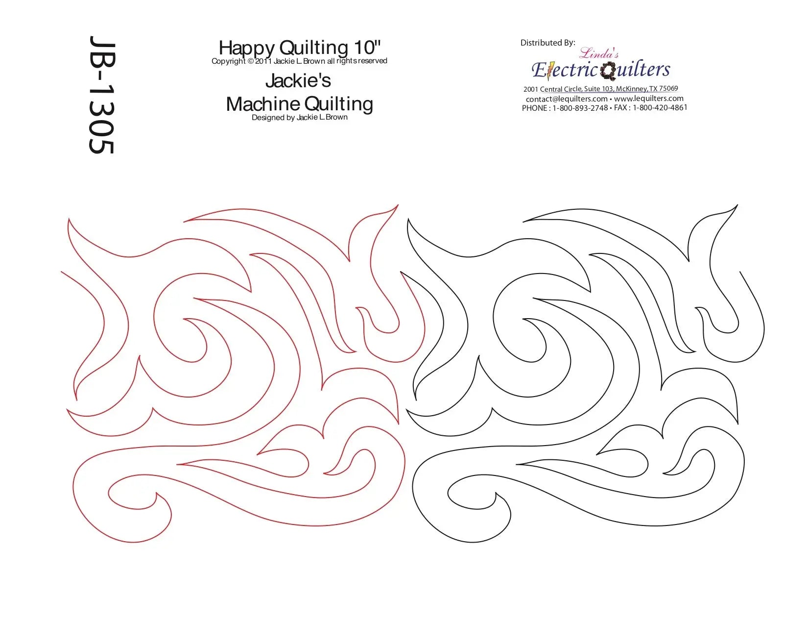 1305 Happy Quilting Pantograph by Jackie Brown