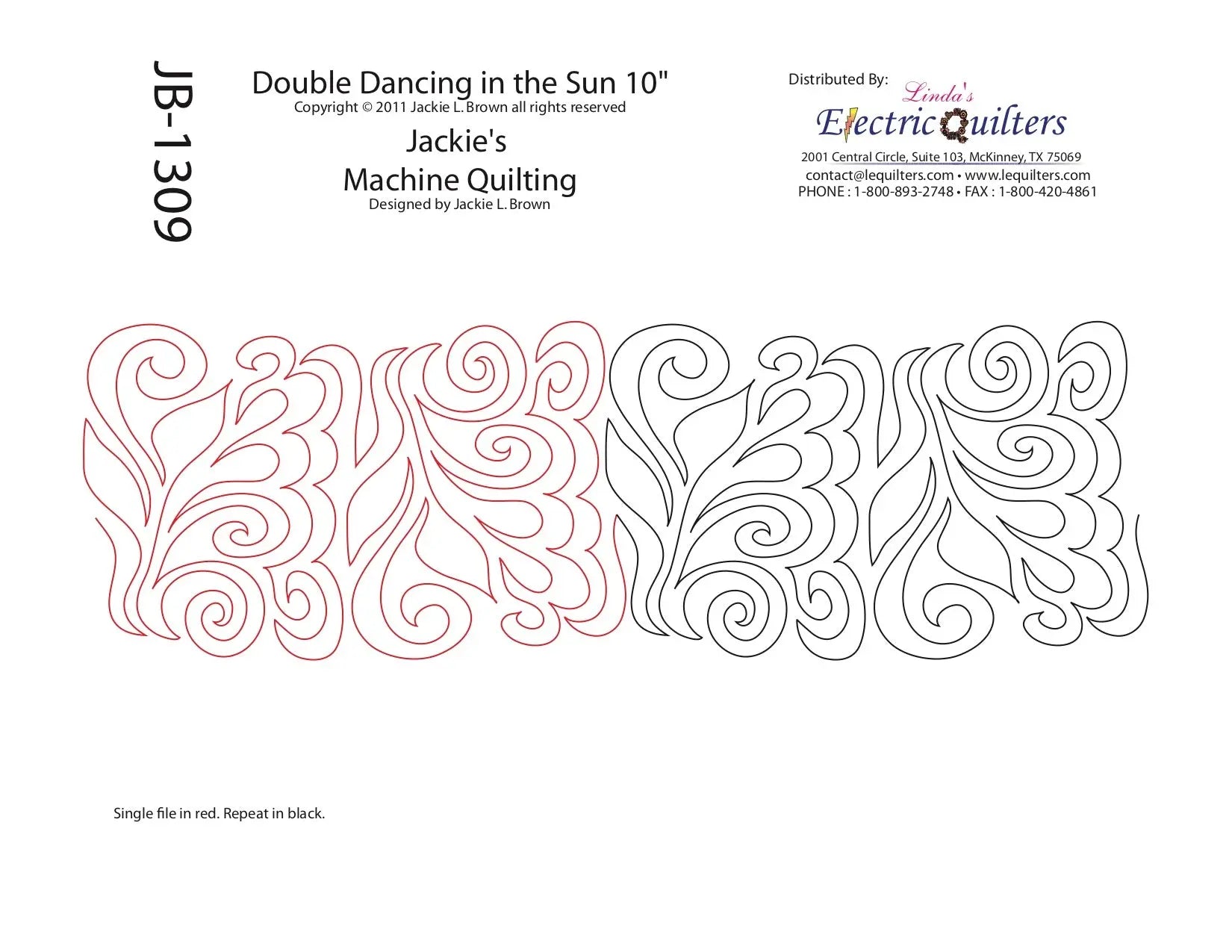 1309 Double Dancing In The Sun Pantograph by Jackie Brown