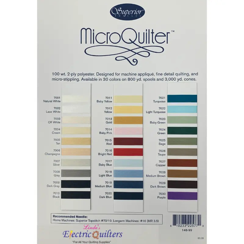 MicroQuilter Color Card