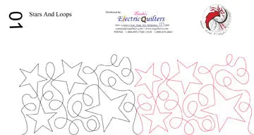 001 Stars and Loops Pantograph by Linda V. Taylor - Linda's Electric Quilters