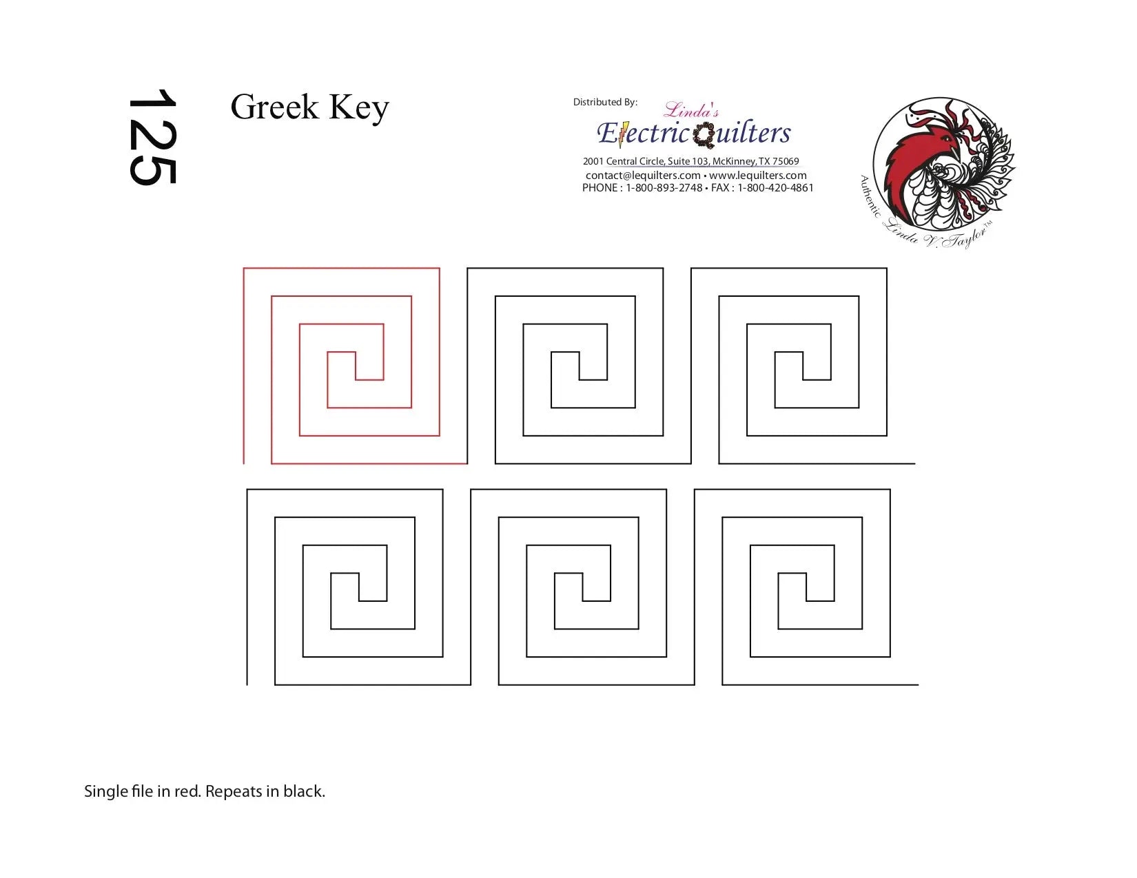 125 Greek Key Pantograph with Blocks by Linda V. Taylor