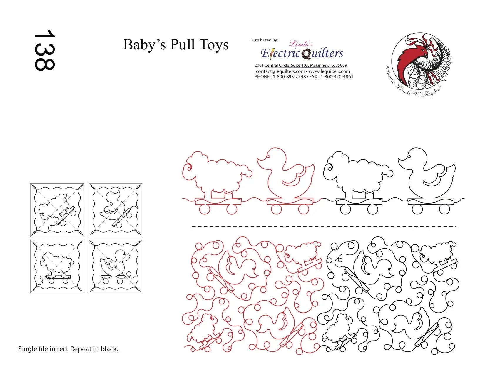 138 Baby Pull Toys Pantograph with Blocks by Linda V. Taylor