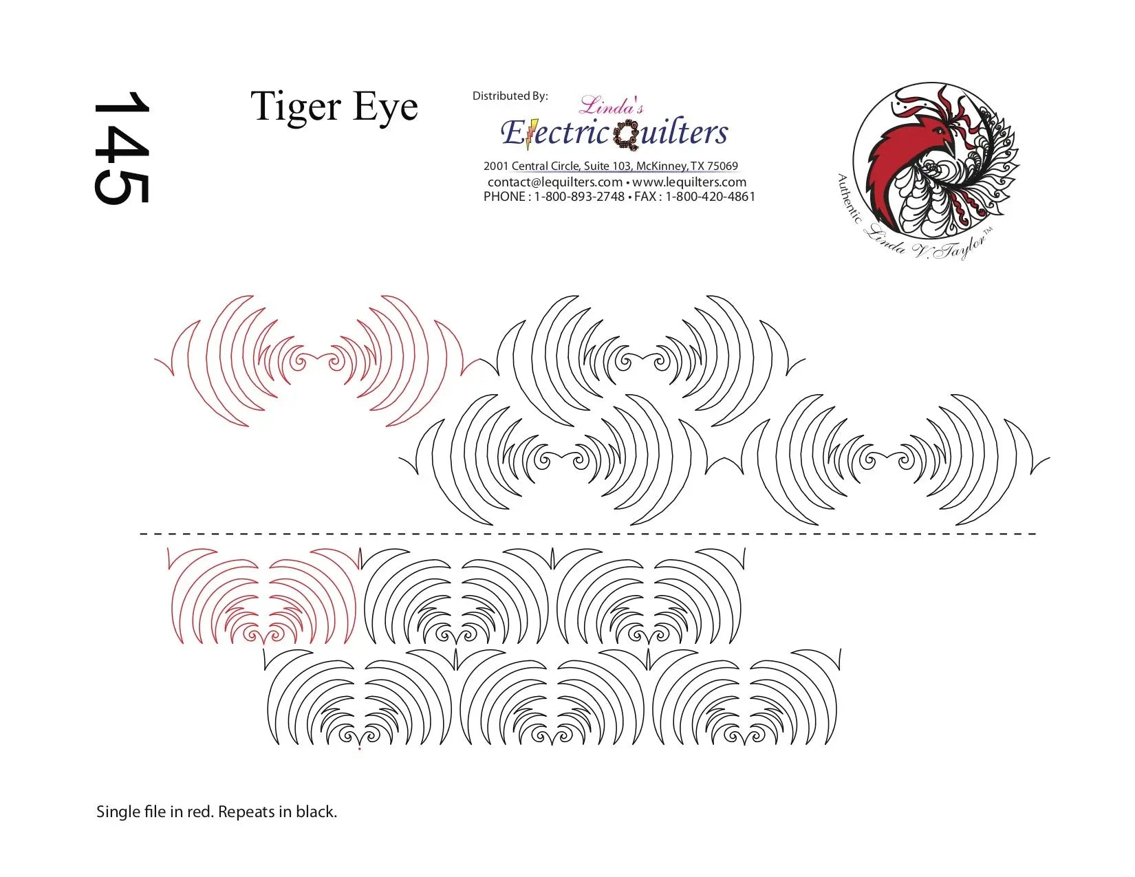 145 Tiger Eye Pantograph by Linda V. Taylor