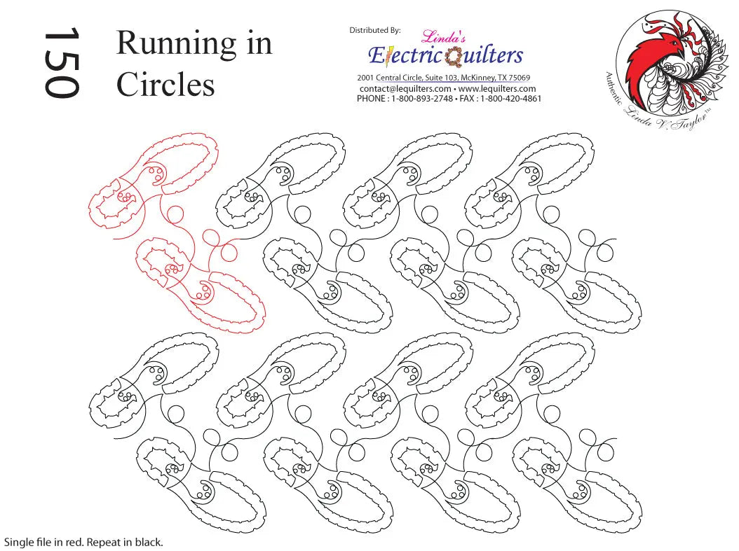 150 Running In Circles Pantograph by Linda V. Taylor