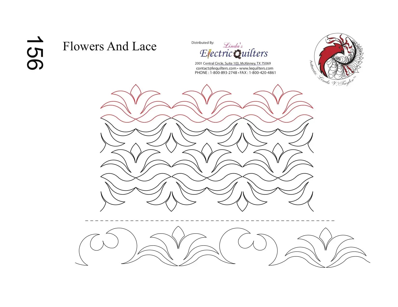 156 Flowers And Lace Pantograph by Linda V. Taylor