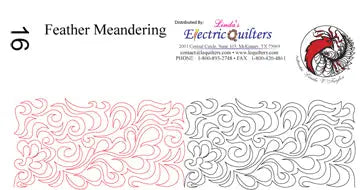 016 Feather Meandering Quilting Pantograph by Linda V. Taylor