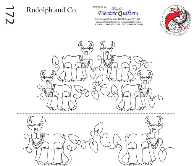 172 Rudolph And Company Pantograph by Linda V. Taylor - Linda's Electric Quilters