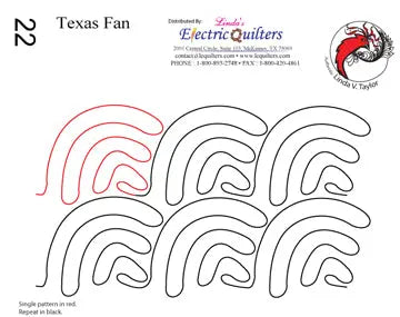 022 Texas Fan Pantograph by Linda V. Taylor - Linda's Electric Quilters