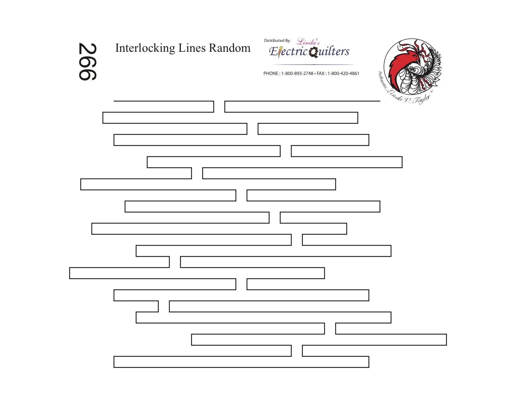 266 Interlocking Lines Random Pantograph by Linda V. Taylor - Linda's Electric Quilters
