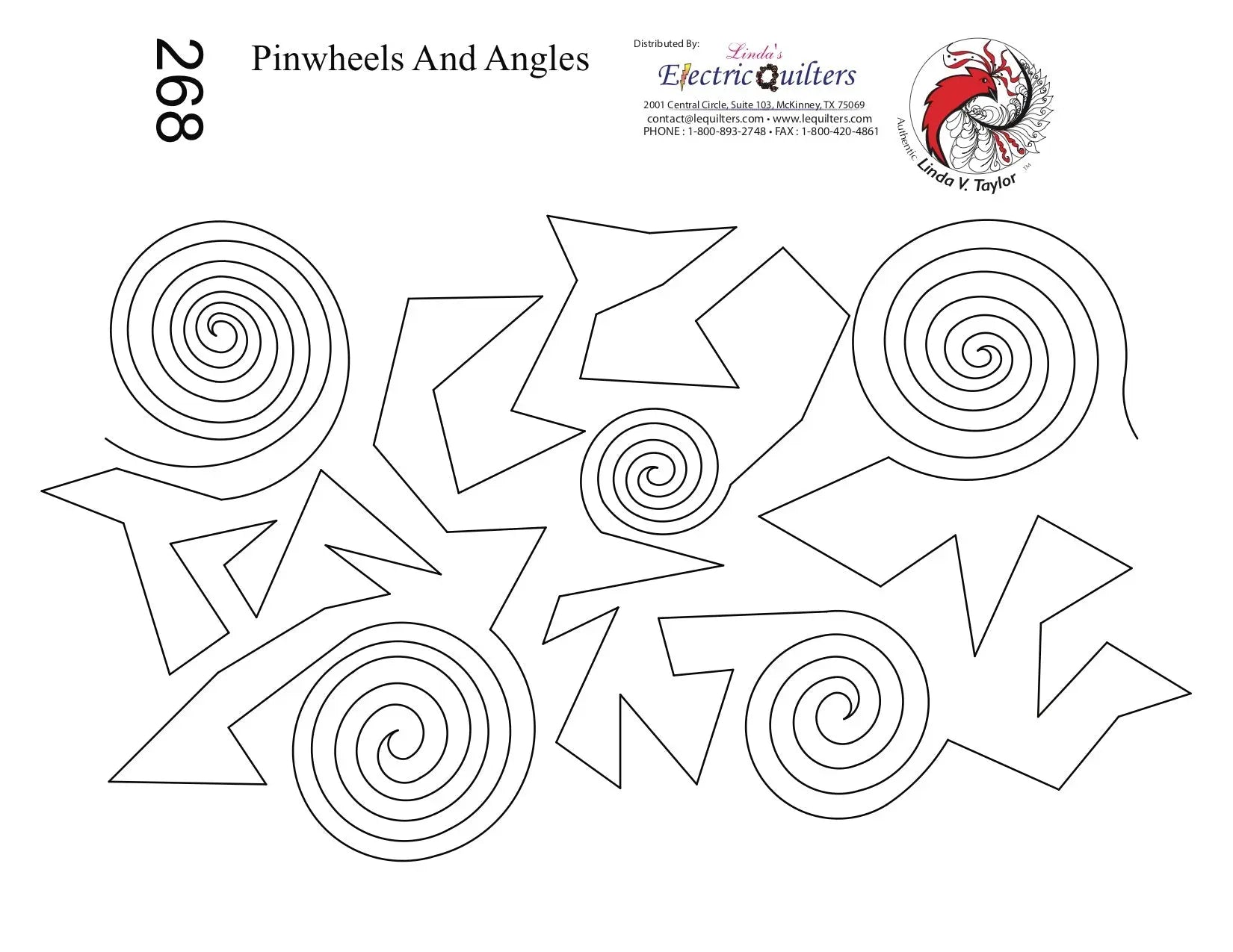 268 Pinwheels And Angles Pantograph by Linda V. Taylor