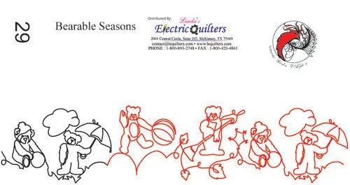 029 Bearable Seasons Pantograph by Linda V. Taylor - Linda's Electric Quilters