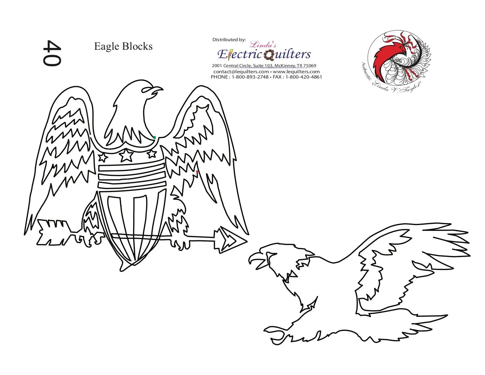 040 Eagle & Talon Blocks by Linda V. Taylor