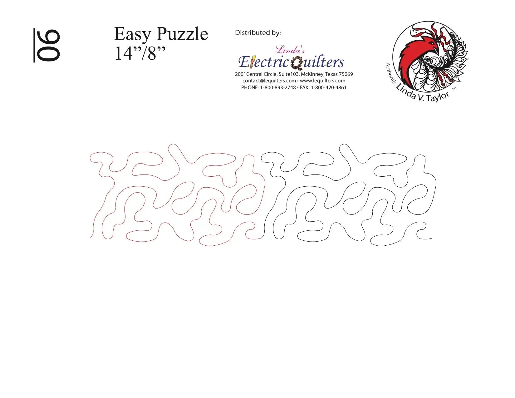 090 Easy Puzzle Pantograph by Linda V. Taylor - Linda's Electric Quilters