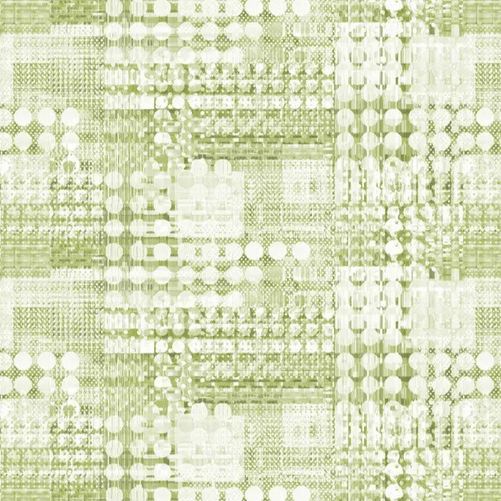 Green Mod Plaid Cotton Wideback Fabric per yard - Linda's Electric Quilters