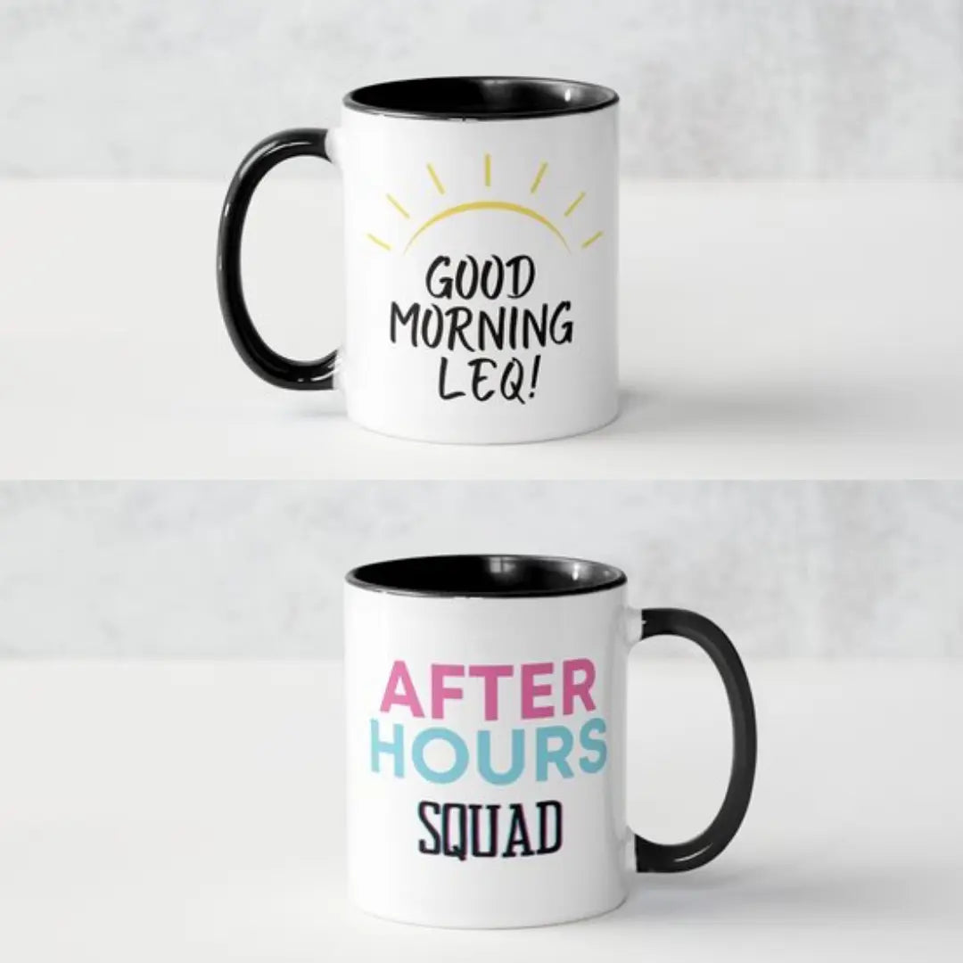 Good Morning LEQ / After Hours Ceramic Mug - Linda's Electric Quilters