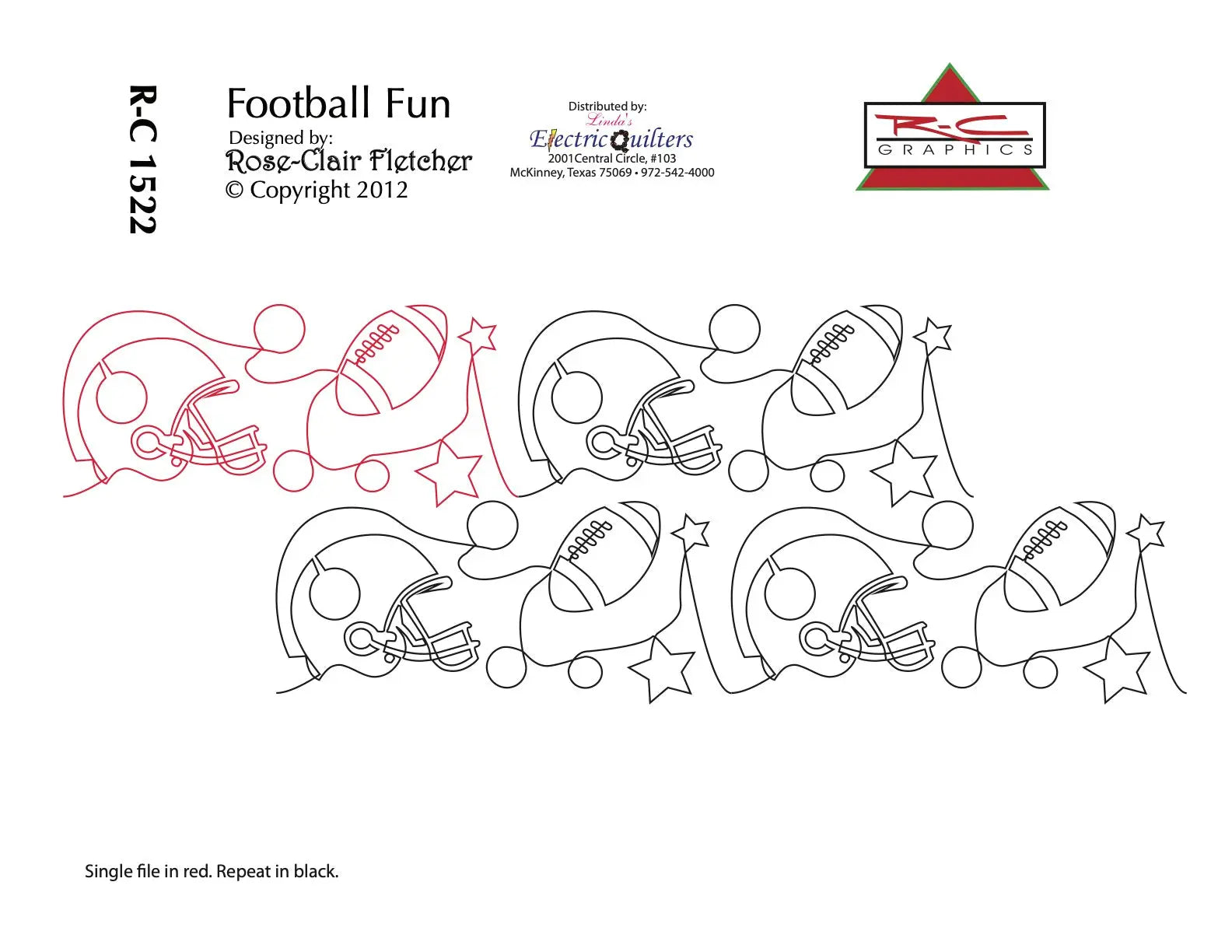 1522 Football Fun Pantograph by Rose-Clair Fletcher