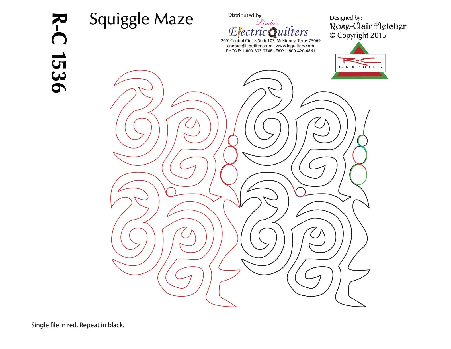 1536 Squiggle Maze Pantograph by Rose-Clair Fletcher