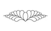 30597 Sweeping Feather Border Stencil 15" x 4 1/2"