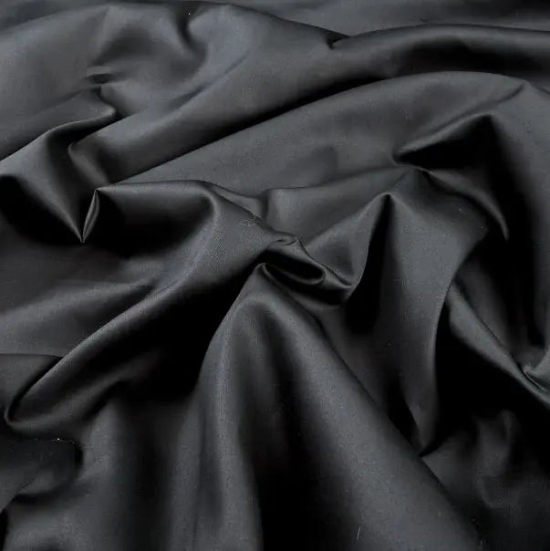 Black Cotton Sateen Wideback Fabric per yard
