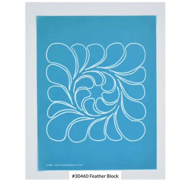 30460 Feather Block Stencil 7-1/2 X 7 1/2" - Linda's Electric Quilters