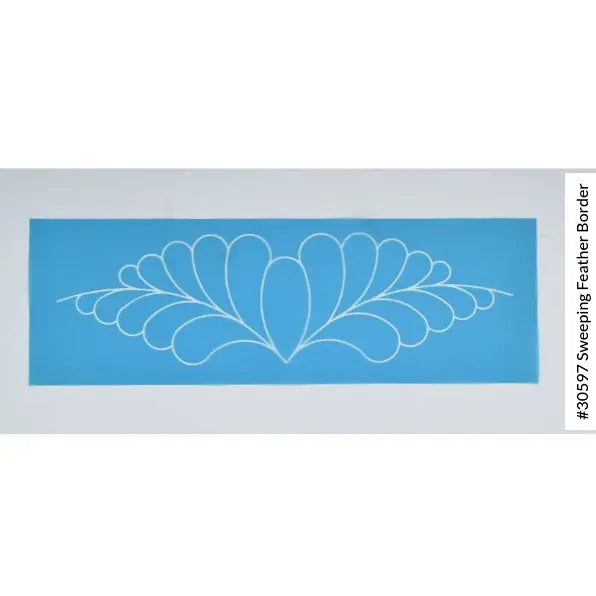 30597 Sweeping Feather Border Stencil 15" x 4 1/2" - Linda's Electric Quilters