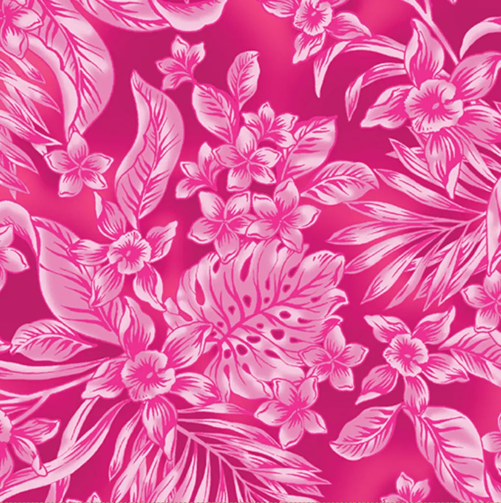Pink Oasis Cotton Wideback Fabric per yard