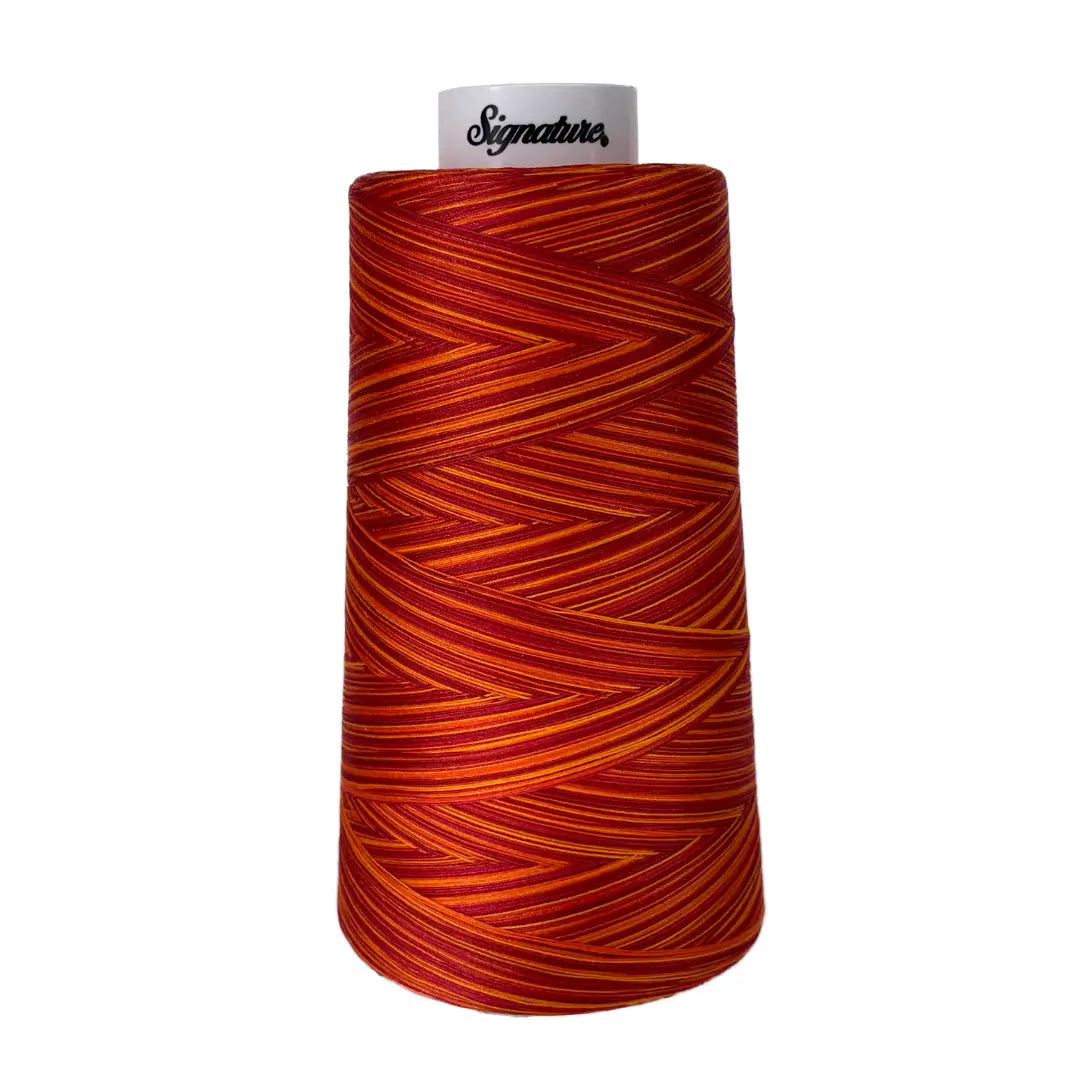 F257 Poppy Blaze Signature Cotton Variegated Thread - Linda's Electric Quilters