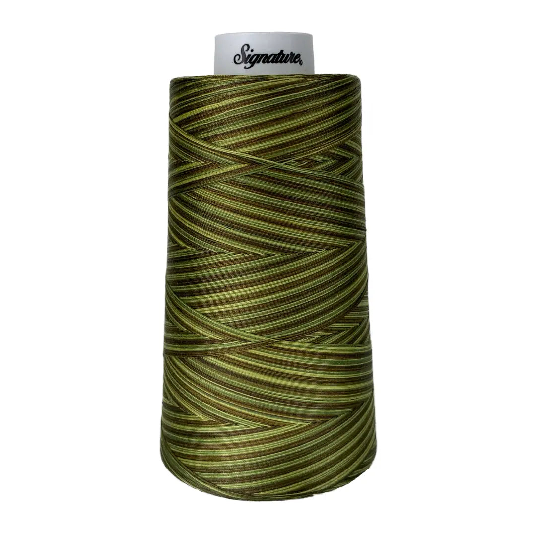 F152 Olive Hues Signature Cotton Variegated Thread - Linda's Electric Quilters